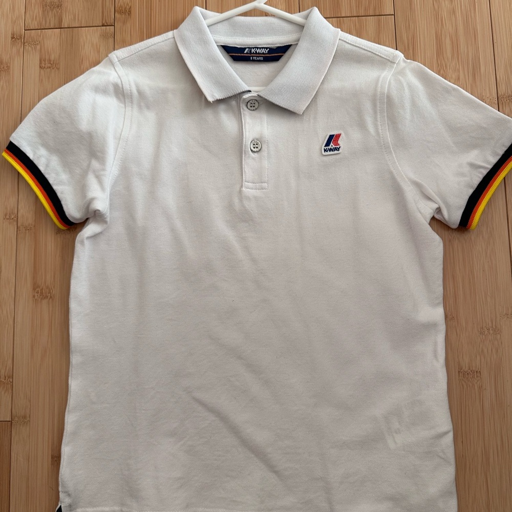 K-Way White Short Sleeve Tee Classic Fit for kids